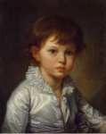 Greuze Jean-Baptiste Portrait of Count Pavel Stroganov as A Child  - Hermitage